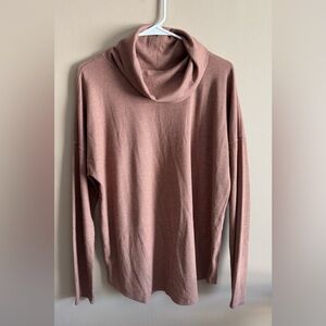 a new day Dusty Rose Cowl Neck Long Sleeve Sweater, Size Large